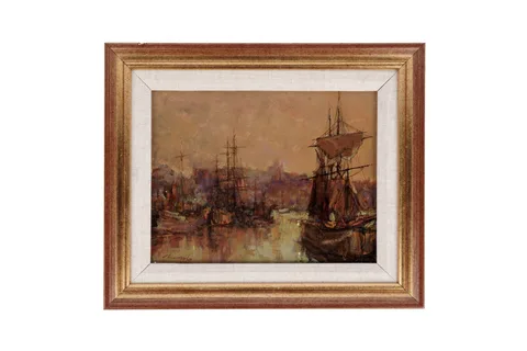 Ken Moroney, Boats, oil on board