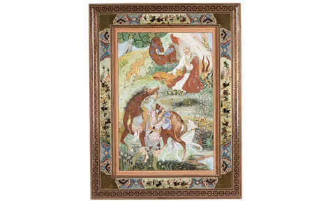 Soufian, Guarantor of the Gazelle, mixed media on board