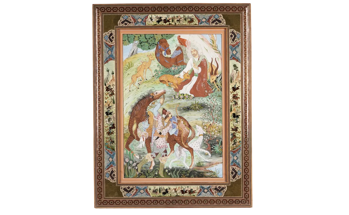 Soufian, Guarantor of the Gazelle, mixed media on board