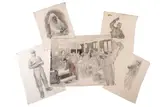 Isabel Codrington, Five preparatory studies for Cantine Franco-Britannique