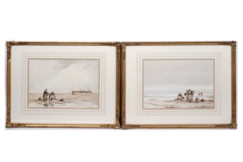 Cyril Hardy, Bringing in the Catch, watercolour
