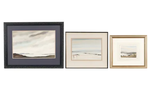 Windermere, Scapa Flow and The Farne Islands by John Cartmel-Crossley, watercolours, sold Mar 2025