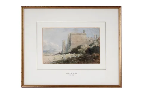 David Cox Snr., Prospect of a Castle, watercolour