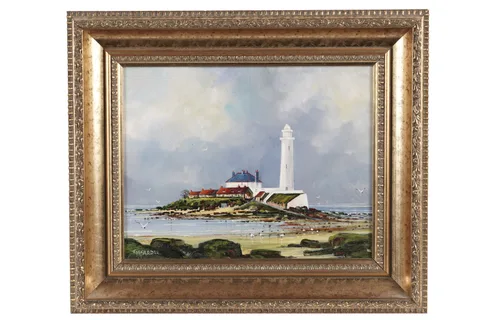 Terence McArdle, St. Mary's Lighthouse, oil on board