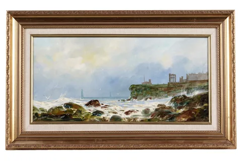 Terence McArdle, Tynemouth Priory, oil on board