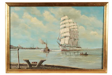 Frederick Tordoff, Arrival, oil on canvas