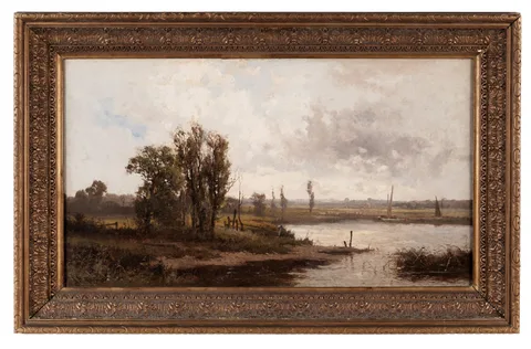 John Horace Hooper, River Thames, Windsor, oil on canvas