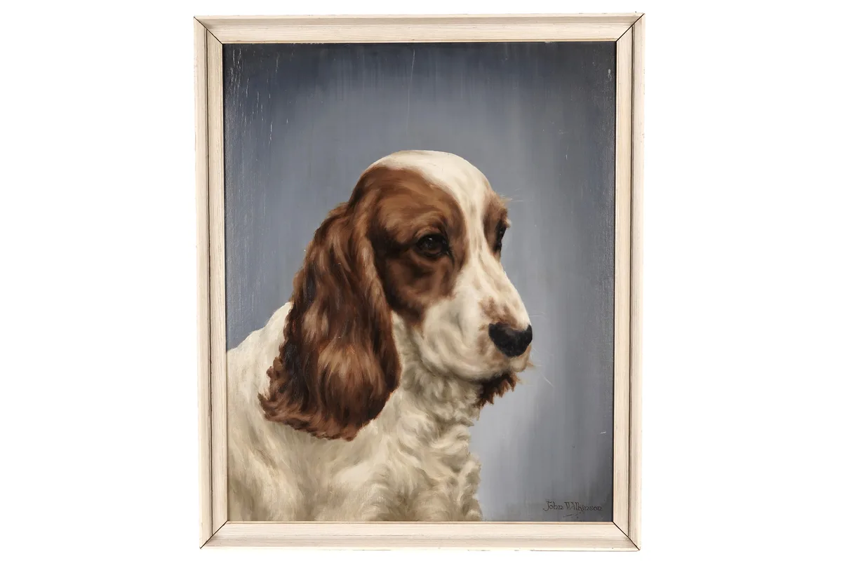 John Wilkinson, Springer Spaniel, oil on board