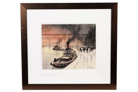 Peter Rodgers, Quayside Tugs, pencil signed