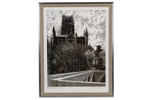 Norman Wade, Kingsgate Bridge, Durham, pencil signed, titled, and dated [19]71