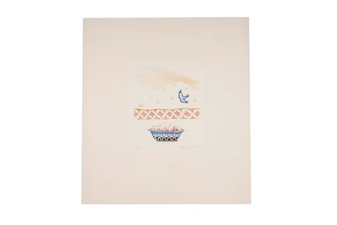 Anthony Benjamin, Blue Bird, limited edition colour etching, 58/150