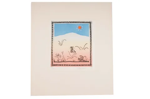 Anthony Benjamin, Red Mountain, limited edition colour etching, 47/150