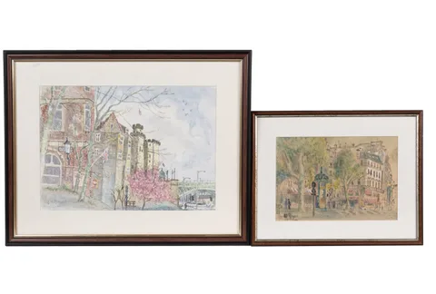Charles Herbert "Charlie" Rogers, From Amen Corner, Newcastle; and Rue de Lille, watercolour