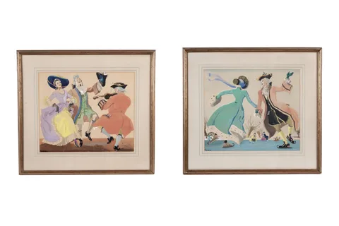 John Gilroy, Dickensian Dances, watercolours