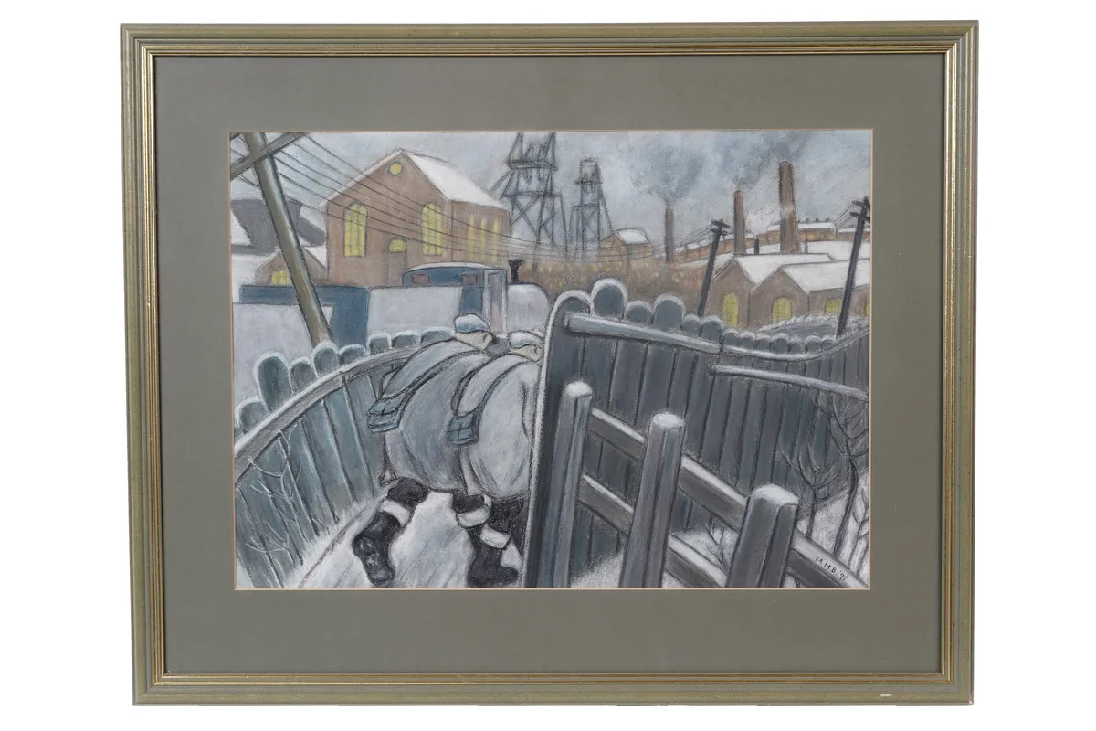 Mary MacBeth, The Pit Road, pastel on paper