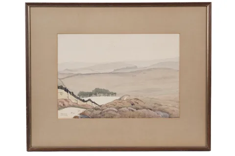 Veronica Burleigh, Rolling Landscape, watercolour