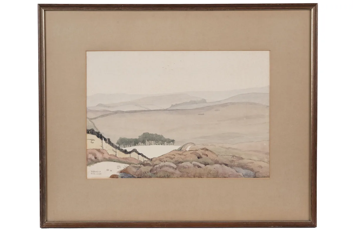 Veronica Burleigh, Rolling Landscape, watercolour