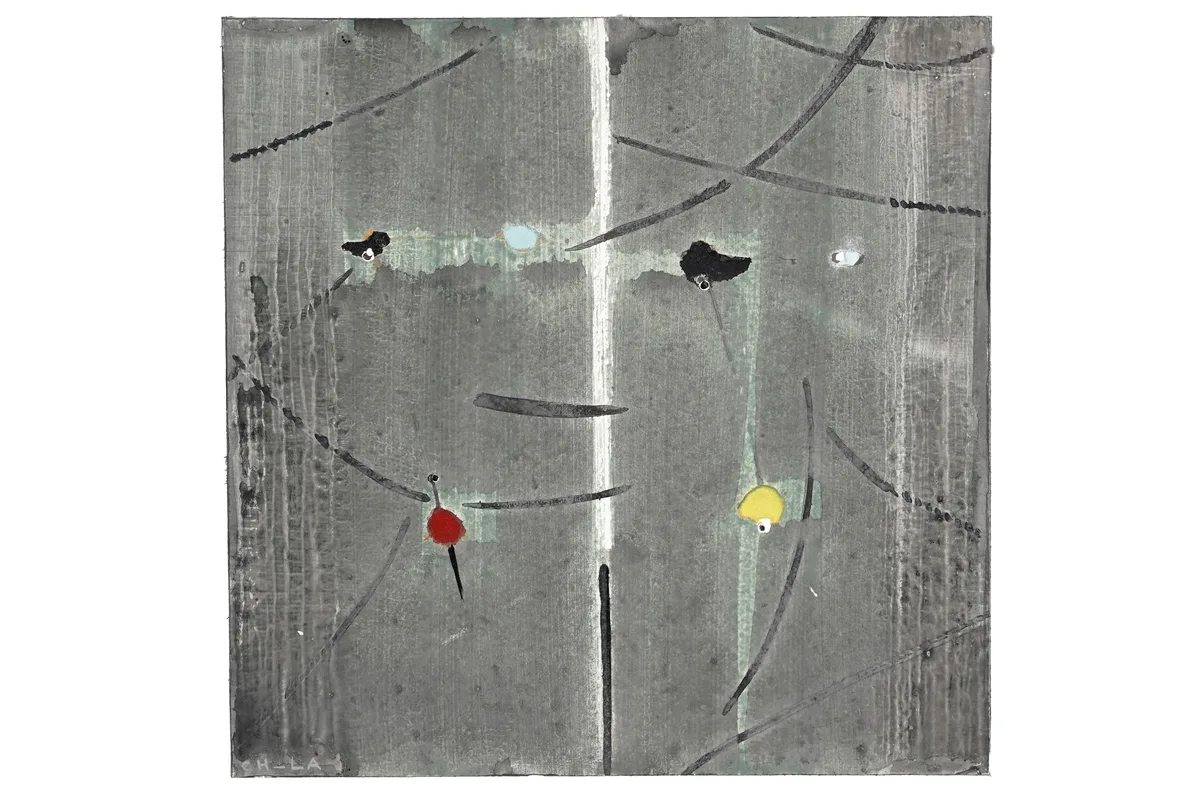 Christain Larry, Enfin des Formes, oil on board