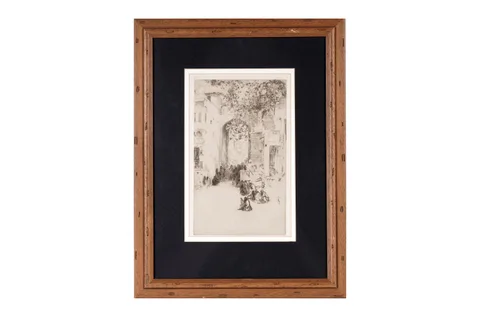 Ernest Stephen Lumsden, Mourners, Jodhpur, pencil signed