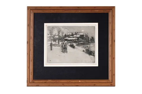 Frank Henry Mason, Scarborough, Winter, pencil signed