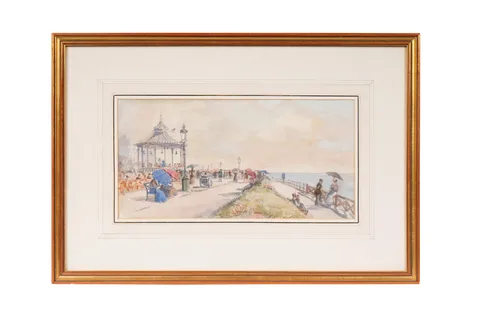 John S. Goodall, Promenading at the Beach, watercolour