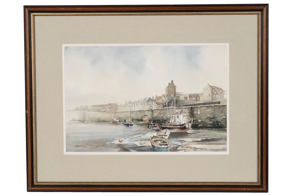 John Urwin, The Olde Ship, Seahouses, watercolour