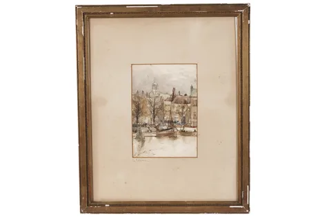 George Edward Horton, In Rotterdam, watercolour