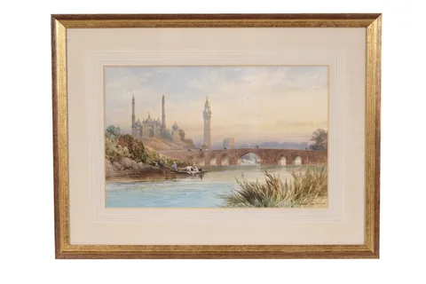 James Burrell Smith, A view in Lucknow, India 1896, watercolour