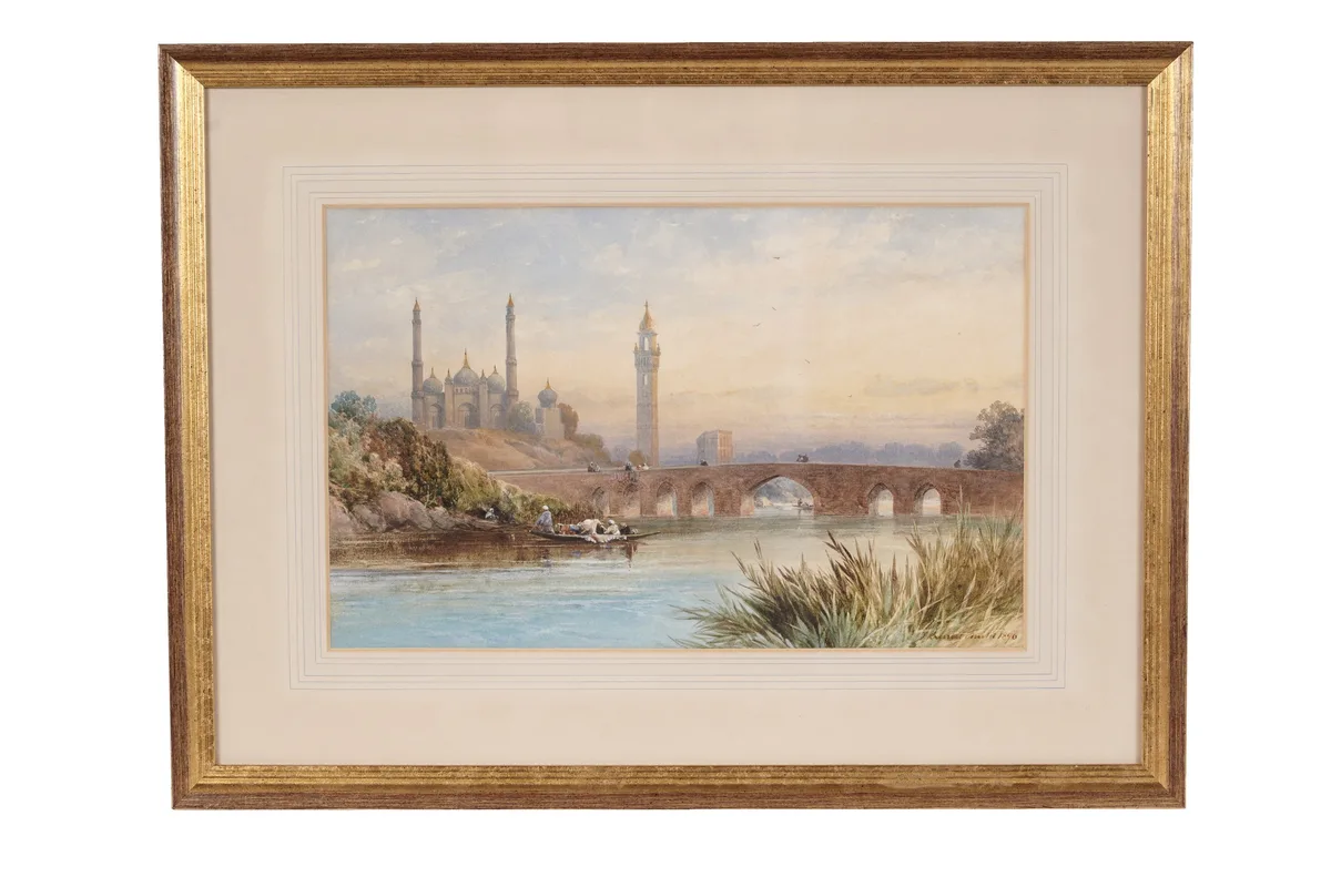 James Burrell Smith, A view in Lucknow, India 1896, watercolour