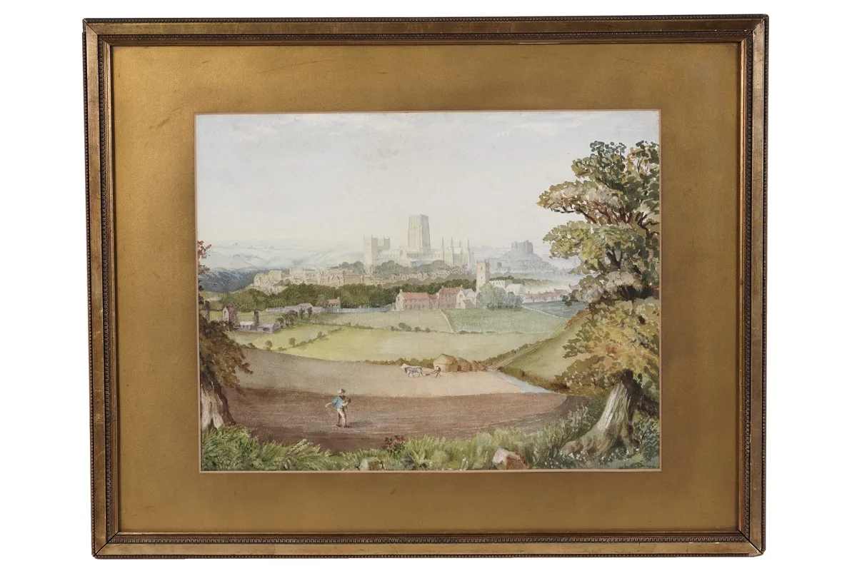 Marie R***, The Prospect of Durham, watercolour