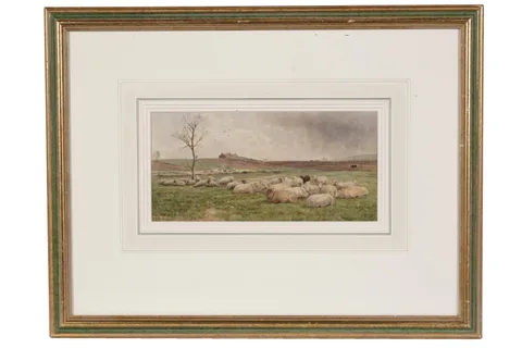 John MacPherson, Recumbent Sheep Await a Storm, watercolour