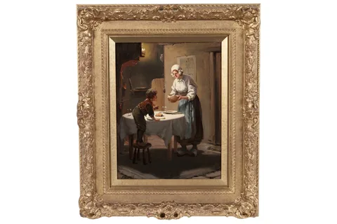 Alexander Rosell, Supper Time, oil on canvas