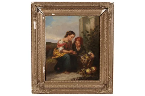 Thomas Kent Pelham, The Young Fruit Sellers, oil on canvas