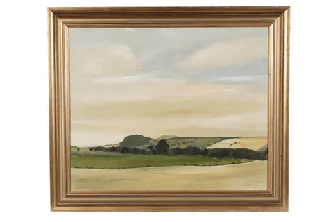 Alan Turner, Landscape Near Denholm, oil on canvas