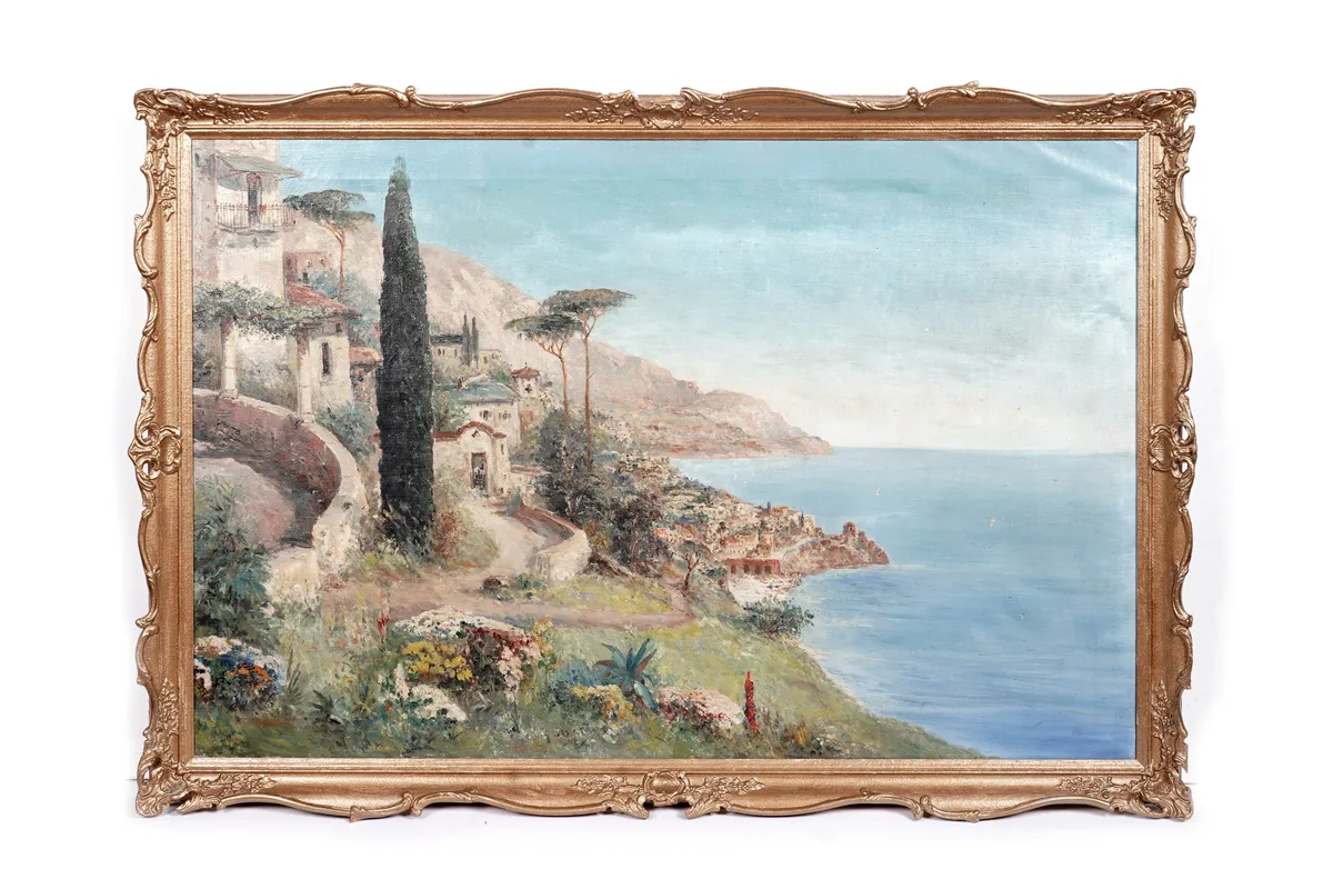 Ginelli, The Bay of Naples, oil on canvas