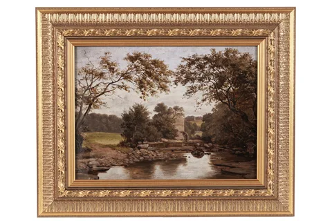 Joseph Dixon Clark, The Watermill, oil on board