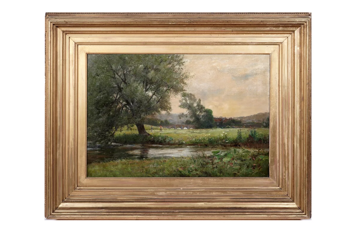 Thomas O'Hume, The River Yarty, Devon, oil on canvas