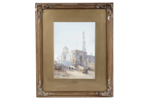Edwin St. John, Cairo Mosque, watercolour