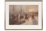 Walter Holmes, Moored Boats