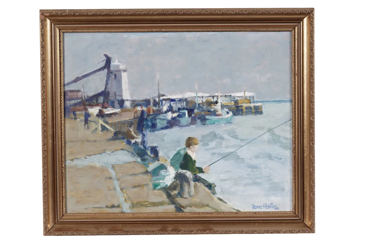 Ross Hicking, North Shields Fish Quay, oil on board