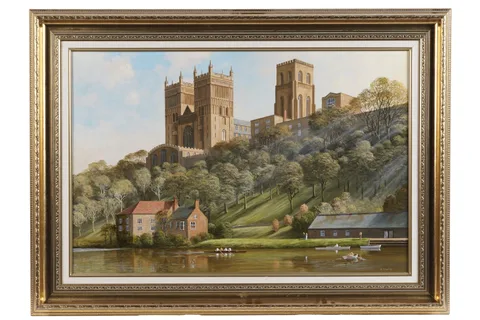Ivan Lindsay, Durham Cathedral, oil on board