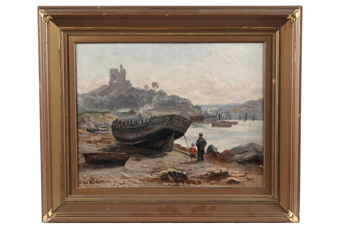 William John McCallien, Tarbet, Loch Fyne, oil on canvas