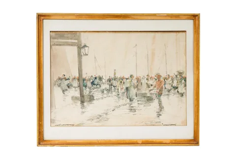 Victor Noble Rainbird, A Misty Morning, watercolour