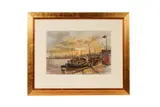 Walter Holmes, Sunset at North Shields Fish Quay, Winter 1973/4