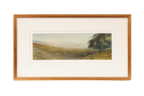 Brian Irving, Moorland Sheep, watercolour