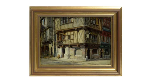 Frank Moss Bennett, Morlaix, oil on board