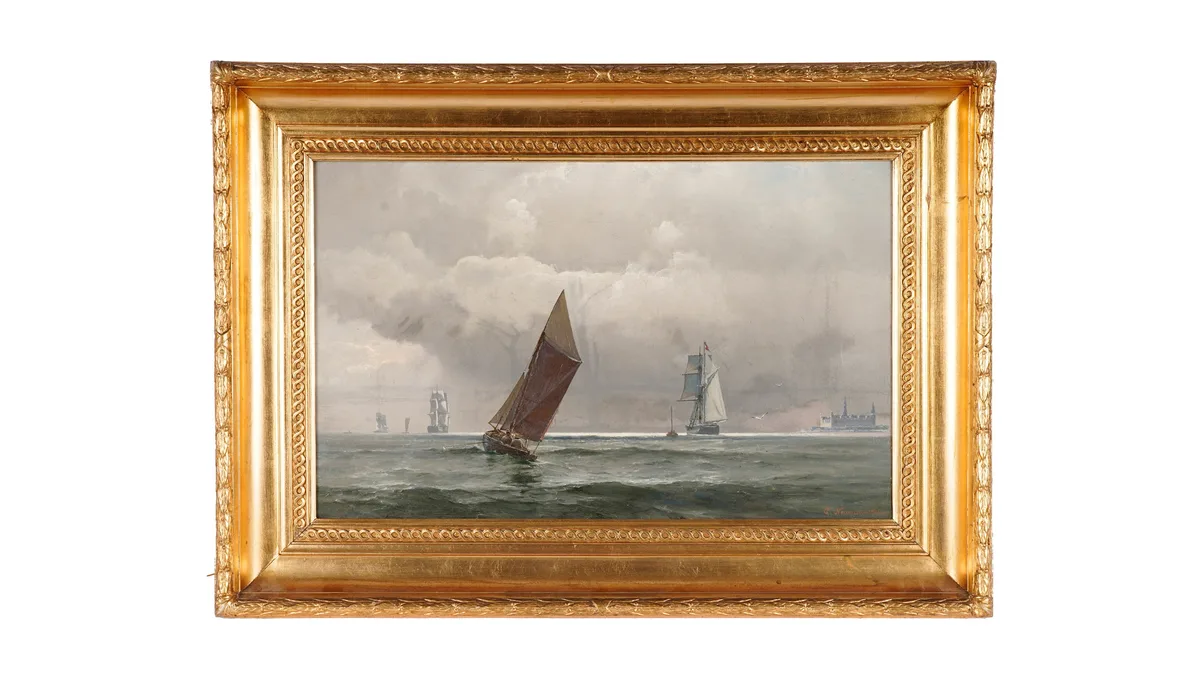 G. Neumann, Shipping in the Copenhagen Sound, oil
