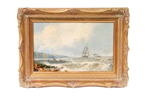 Frank Burke, Seaspray and Shore, oil on board