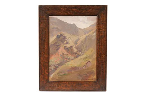 Dora Altounyan & Dora Collingwood, Brown Gill, Langdale, oil on board