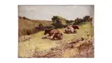 Robert Jobling, cattle in a meadow